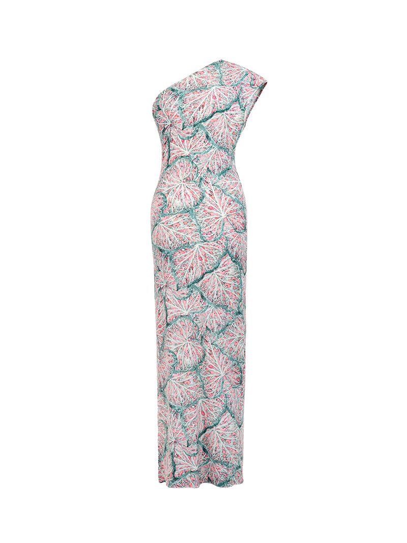 Caladia Maxi Dress in Caladium print - ghost front view