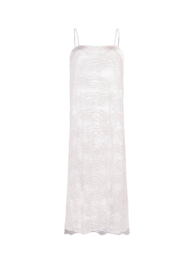 Flora Midi dress in Titanium color - ghost front view
