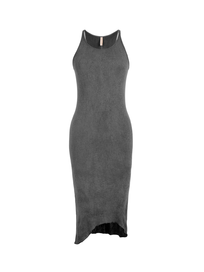 Freya Rib Midi Dress Grey Wash