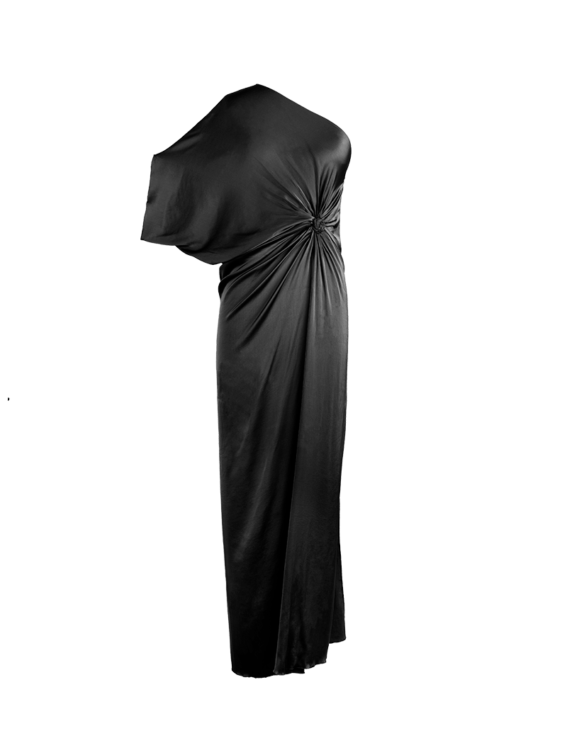 Ganesha Maxi Dress in black - ghost front view