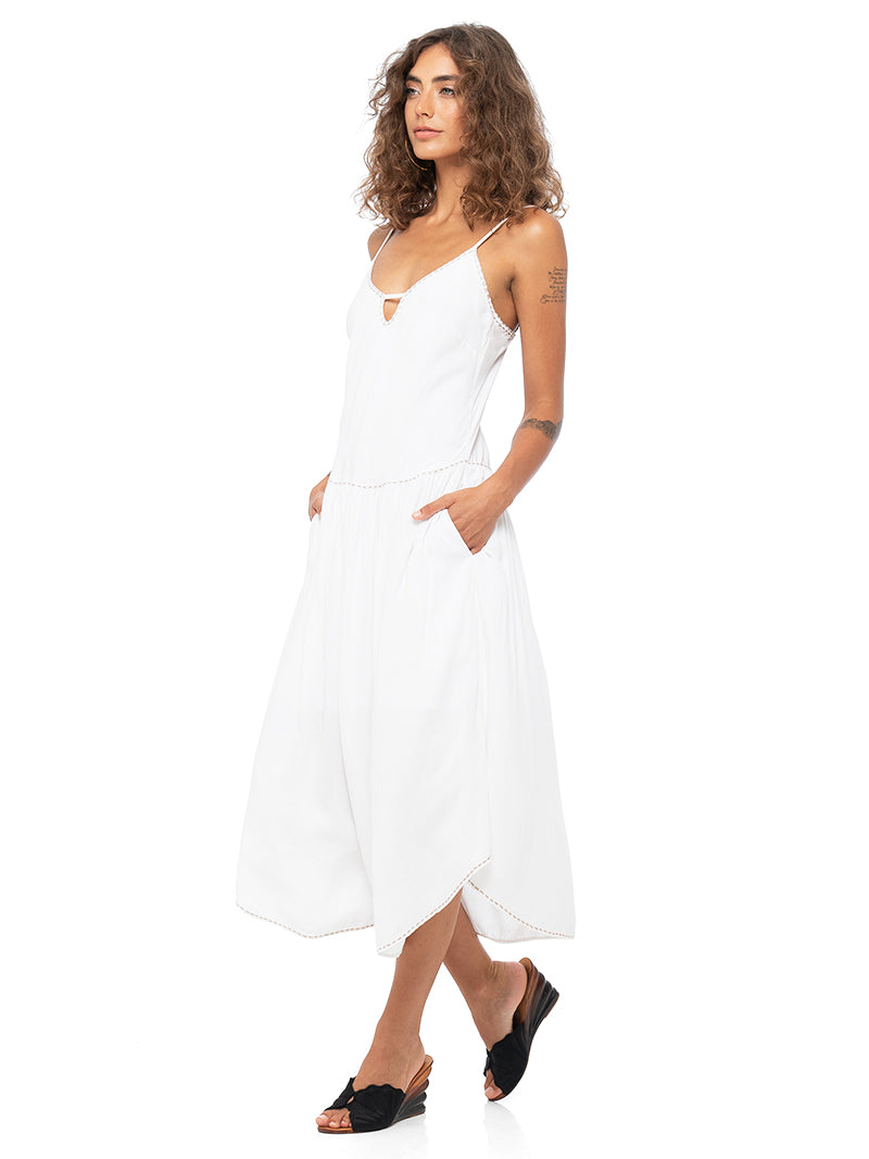 Julie Midi Dress White