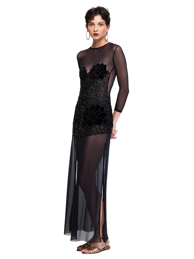 Rose Mesh Dress