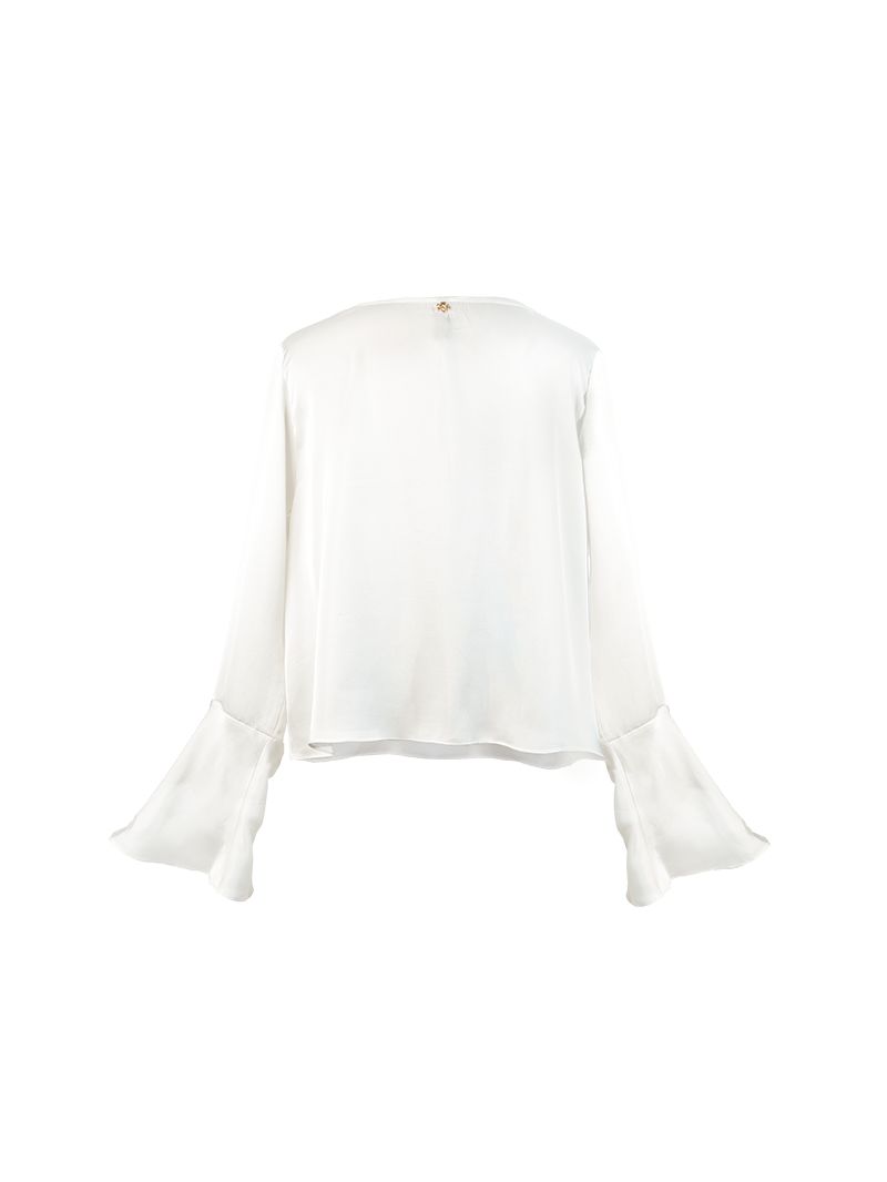 Rama Top in Natural- ghost back view