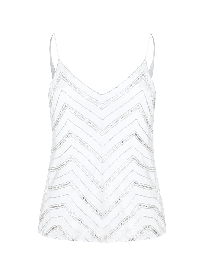 Selma Beaded Top Natural