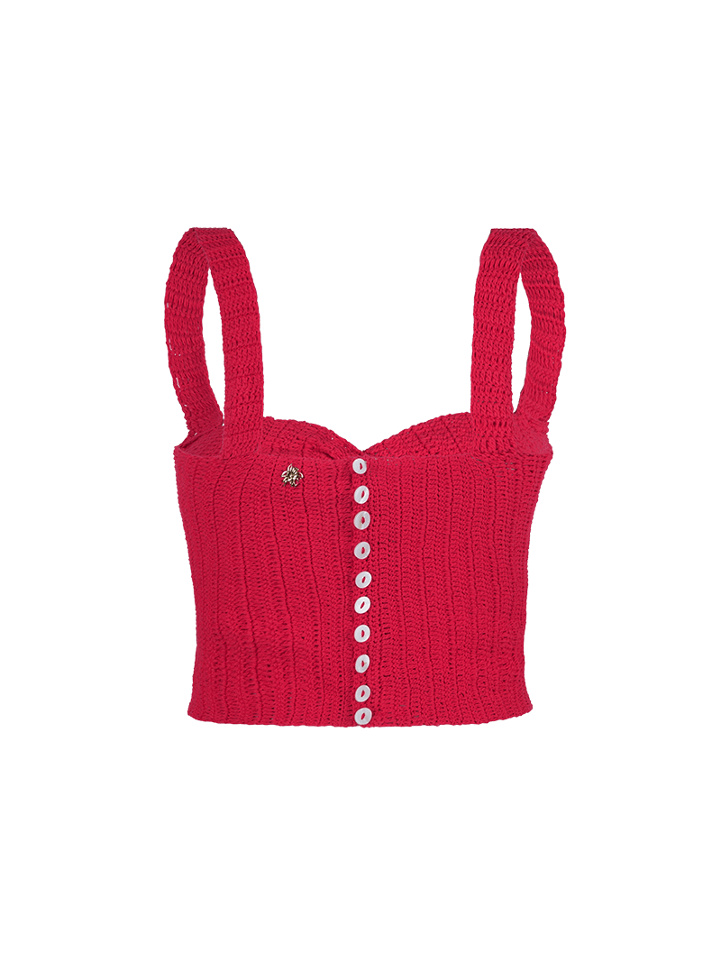 Alix Top in red - ghost back view