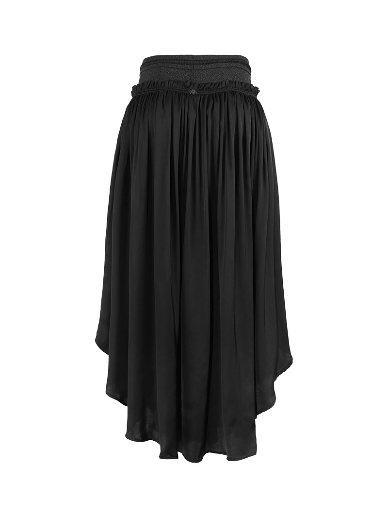 Alina black midi skirt - ghost back view