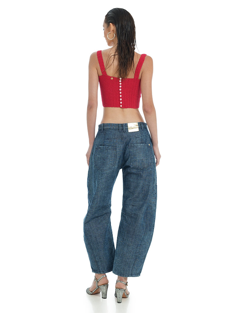 Snap Jeans Pants - Back View