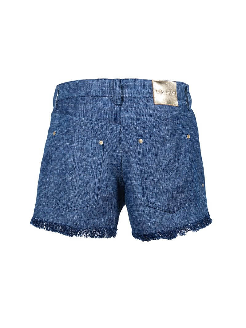 Baggy Daddy jean shorts - ghost back view