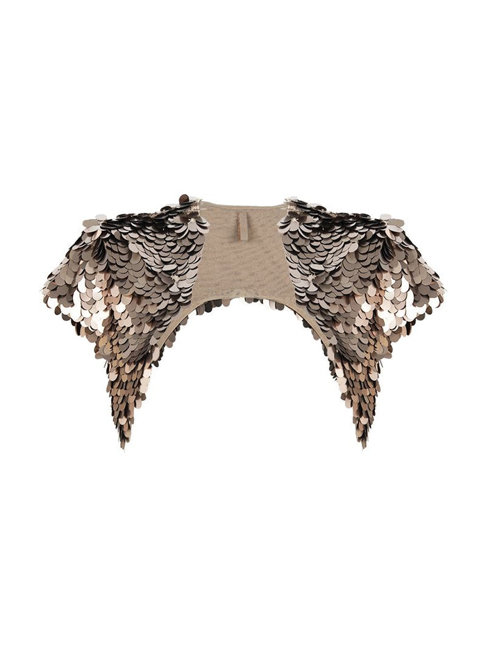 Armour Vest - Elegant Taupe Statement Piece