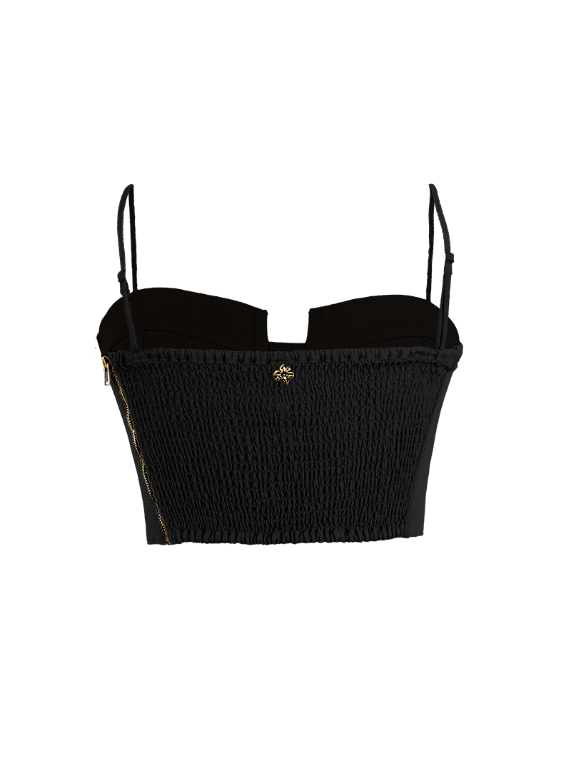 Dani Bustier Top in black - ghost back view