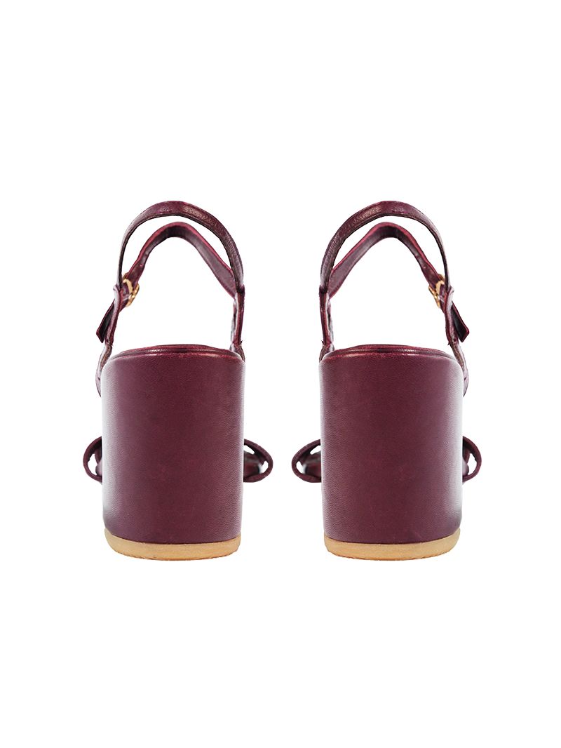 Esther Heels in wine - back view