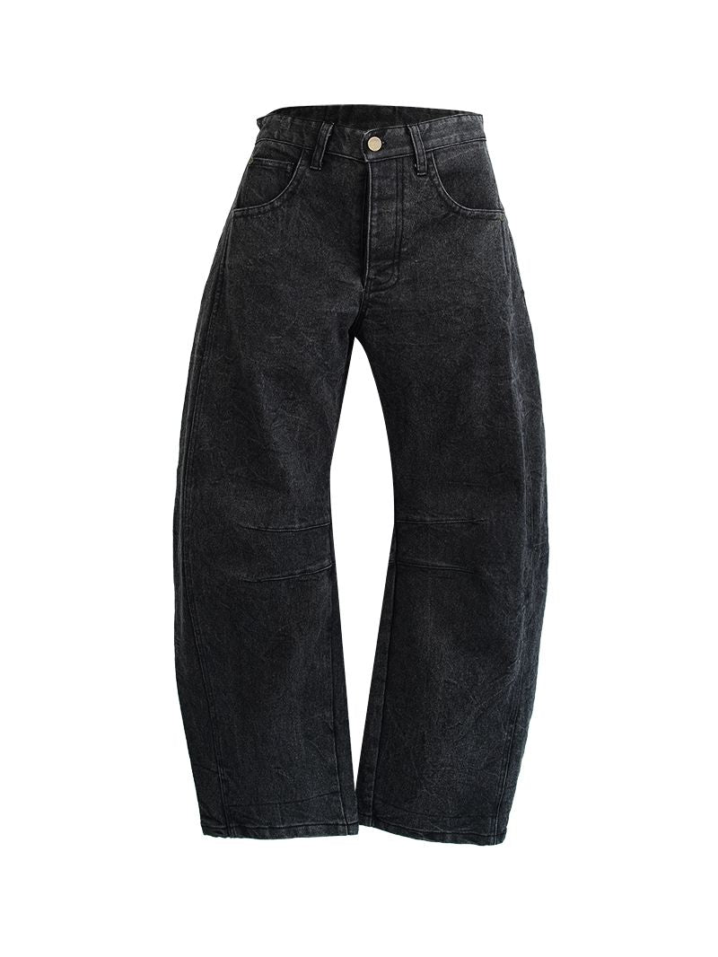Freak barrel jeans pants - ghost front view