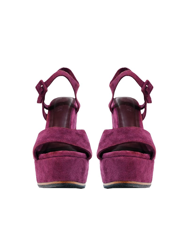 Betty Heels in Wine - front view