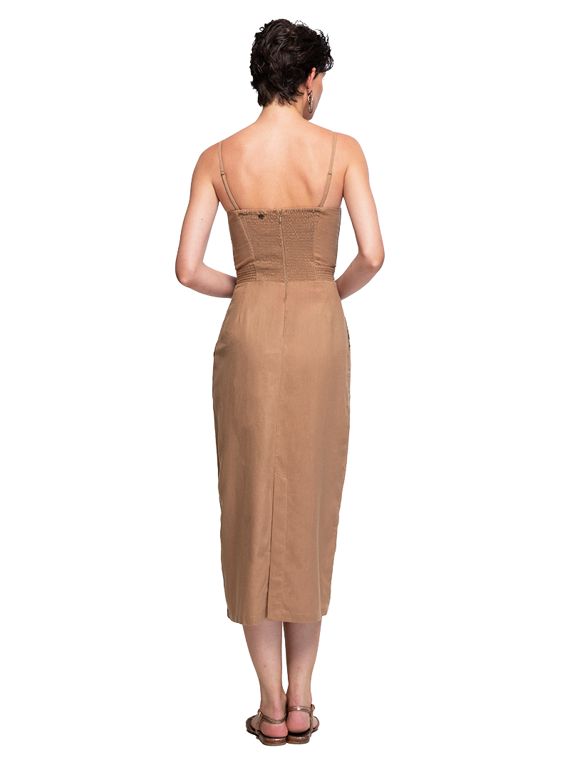Iza Midi Dress Camel