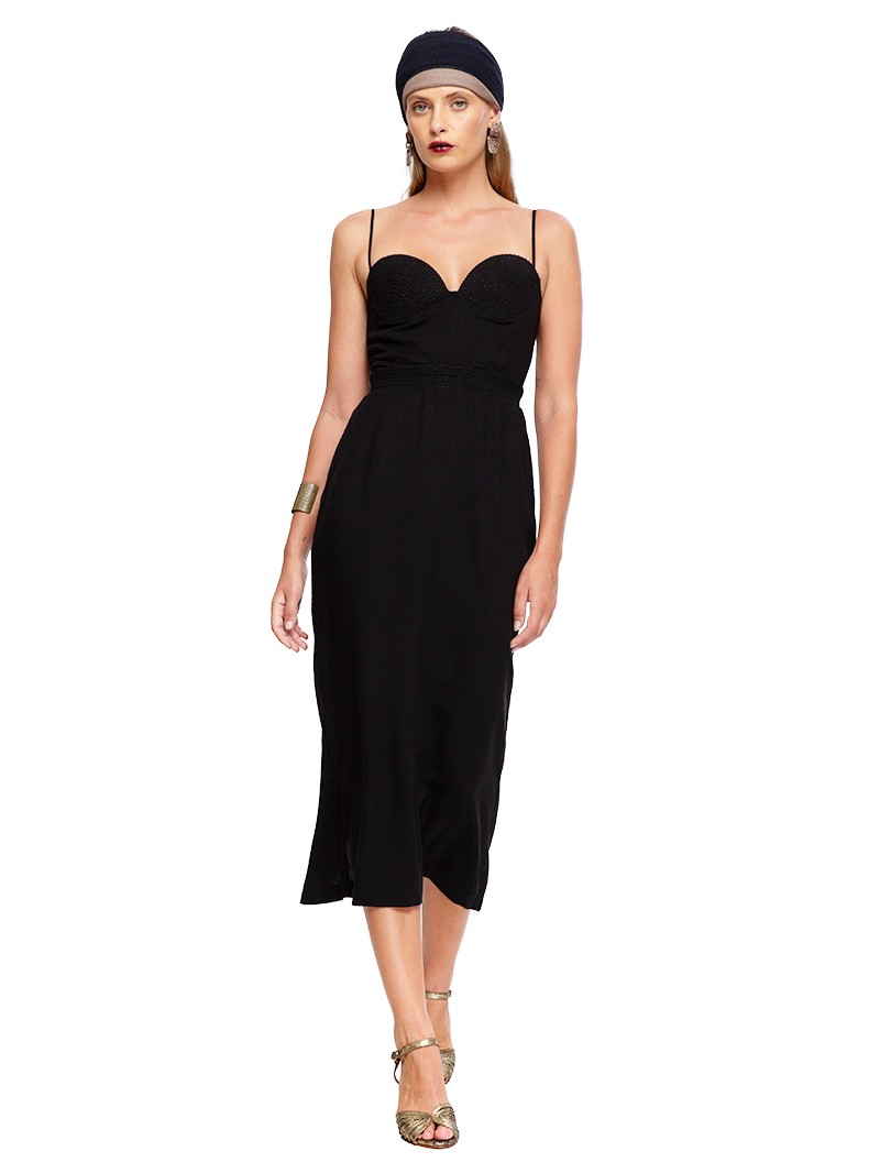 Iza Midi Dress Black
