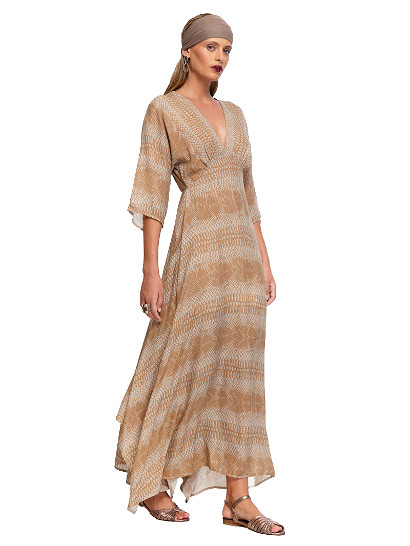 Oshun Maxi Dress Snake Taupe