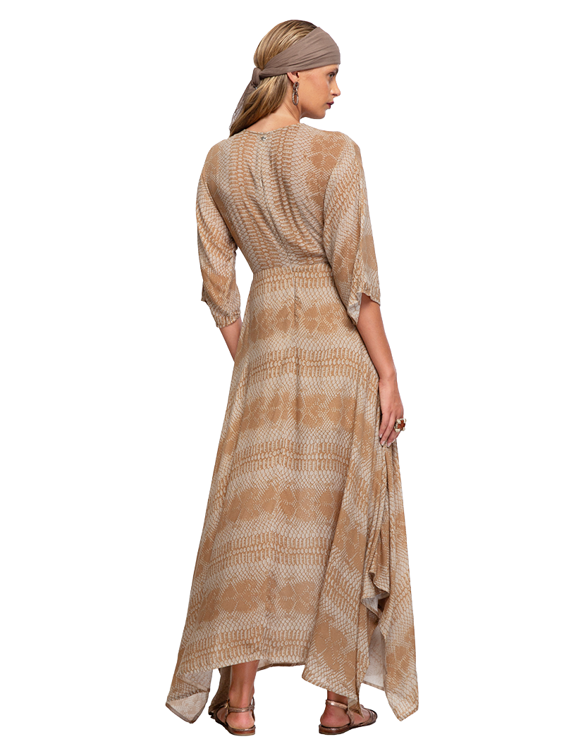 Oshun Maxi Dress Snake Taupe