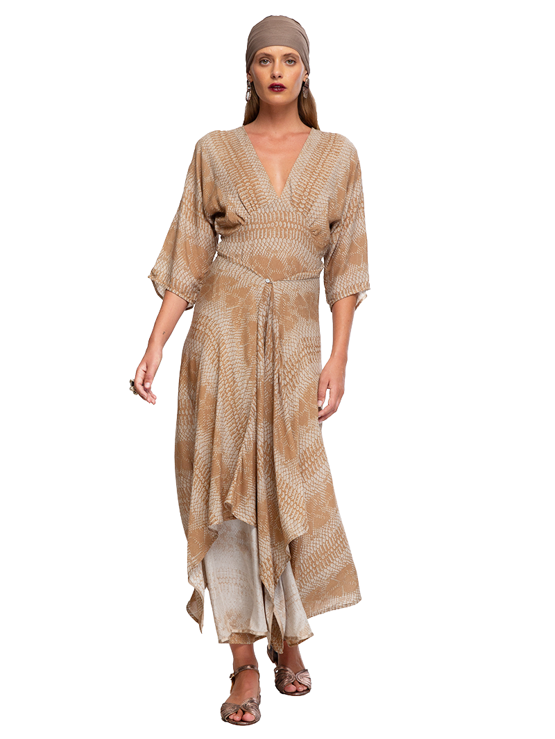 Oshun Maxi Dress Snake Taupe