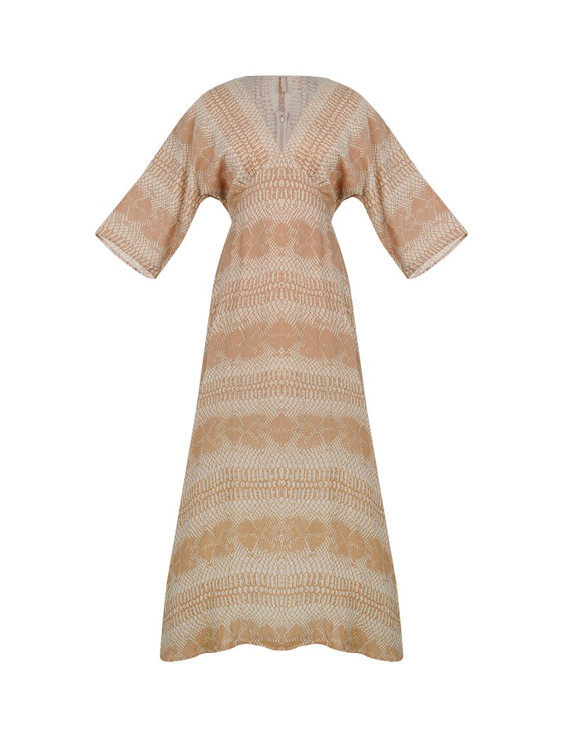 Oshun Maxi Dress Snake Taupe