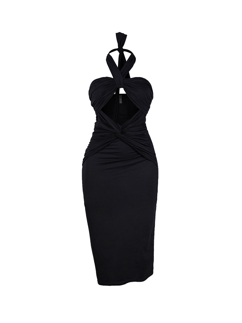 Zayla Midi Dress Black