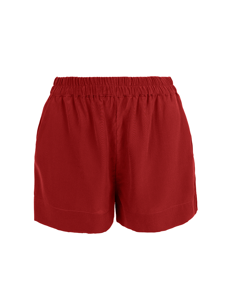 Caravan shorts in red - ghost front view