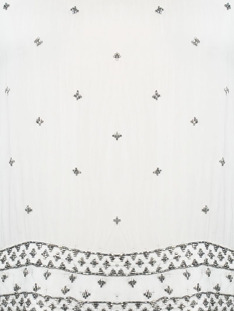 Giselle beaded white top - beading close-up details