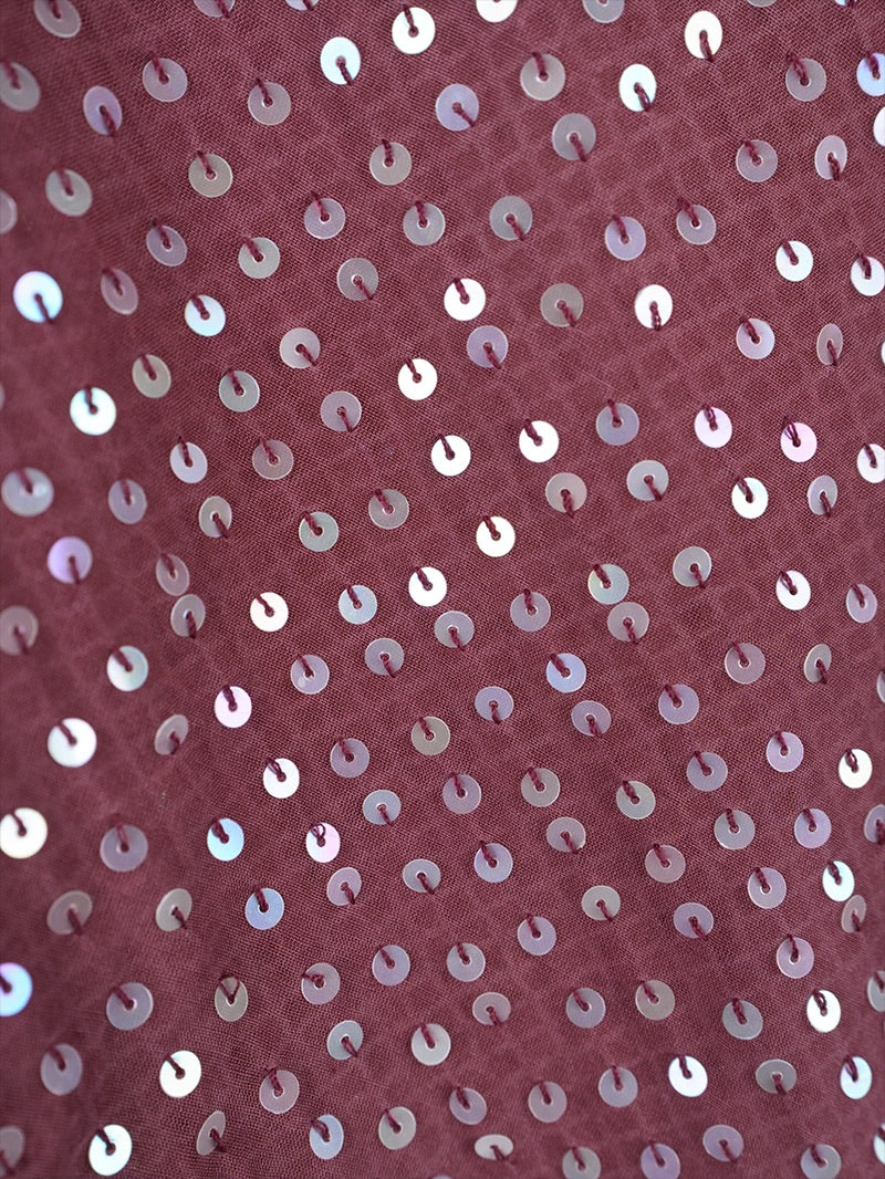 Dily sequin midi dress in wine - details view