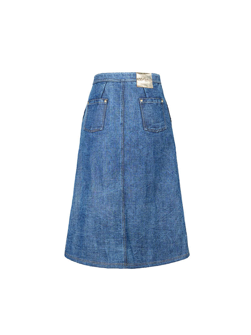 Kourt midi blue jeans skirt - ghost back view