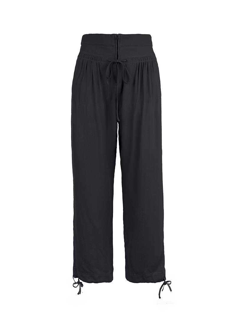 Luma pants in black - ghost front view