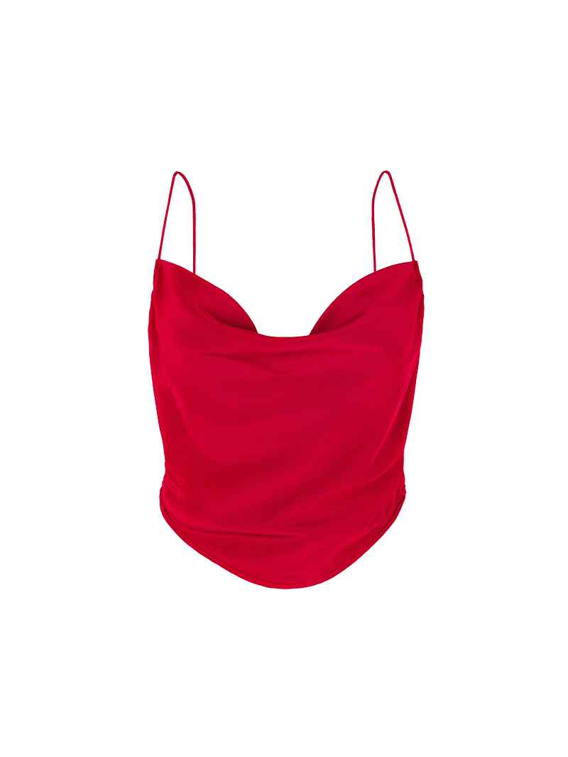 Maz top in red - ghost front view