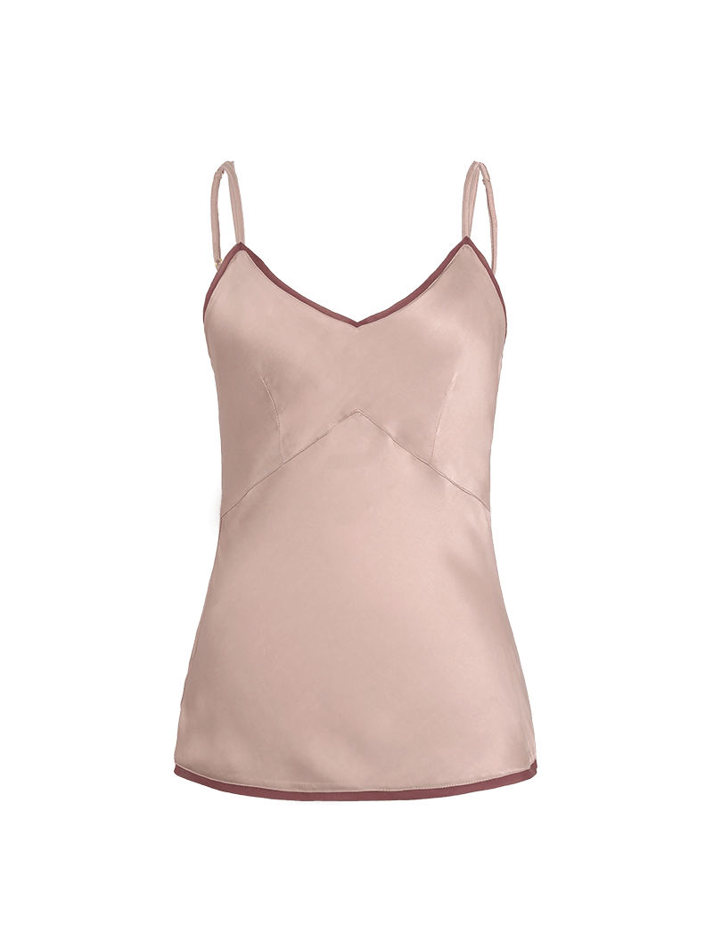 Melody Top in wood rose color - ghost front view