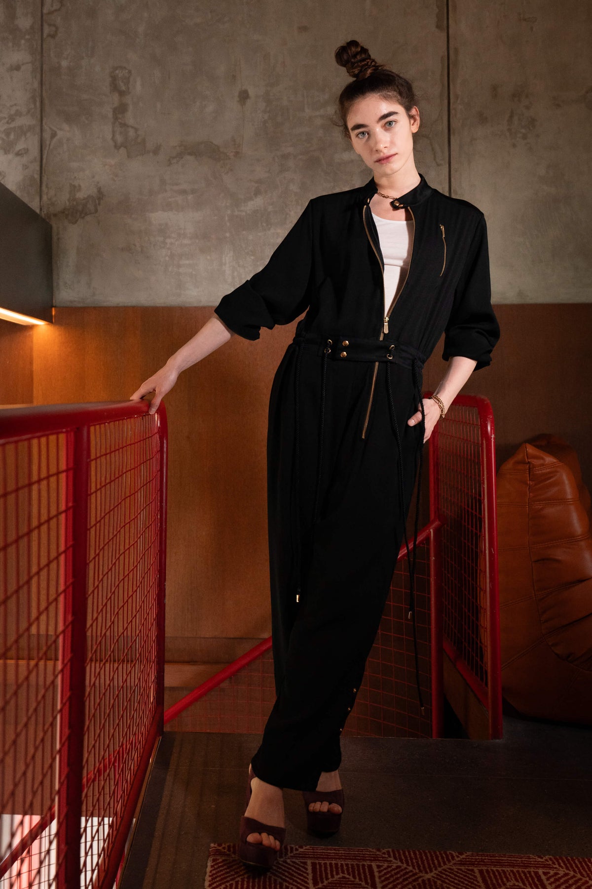 Berlin jumpsuit in black - worn by Tamuna