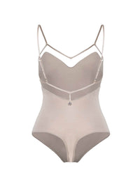 Dega Bodysuit in taupe - ghost back view