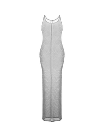 Besi Maxi dress - ghost front view, handcrafted at Lily Jean's atelier in Bali