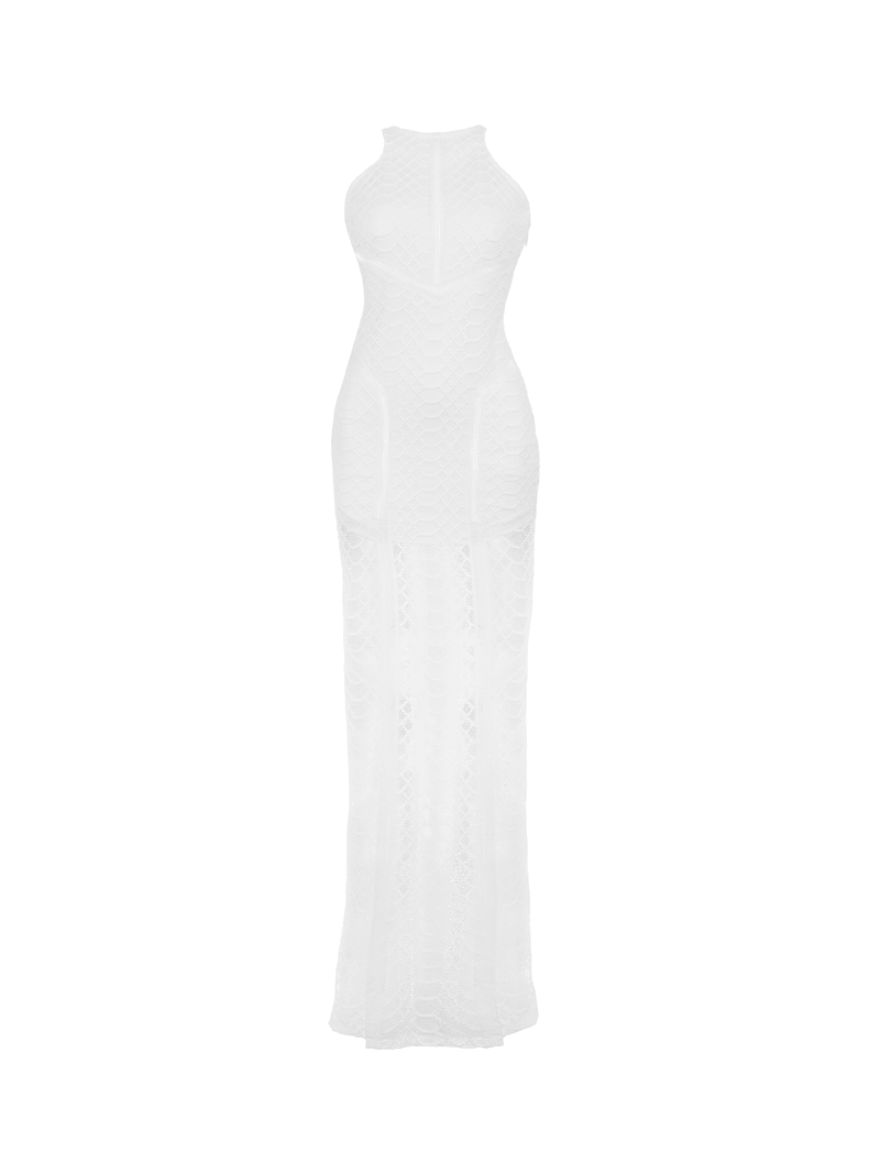 Cleo maxi white dress - ghost front view