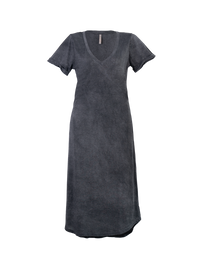 Elea Midi Dress in Grey Wash - ghost front view