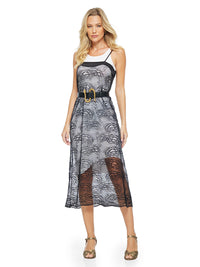 Flora Midi Dress Black
