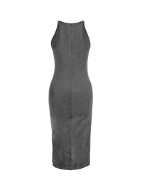 Freya Rib Midi Dress Grey Wash