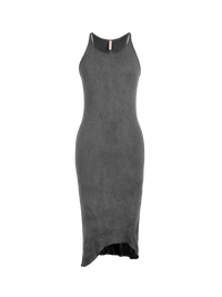 Freya Rib Midi Dress Grey Wash