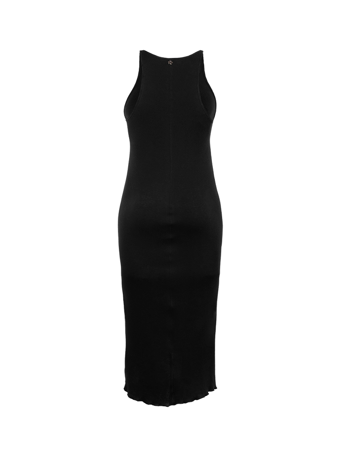 Freya Rib Midi Dress Black