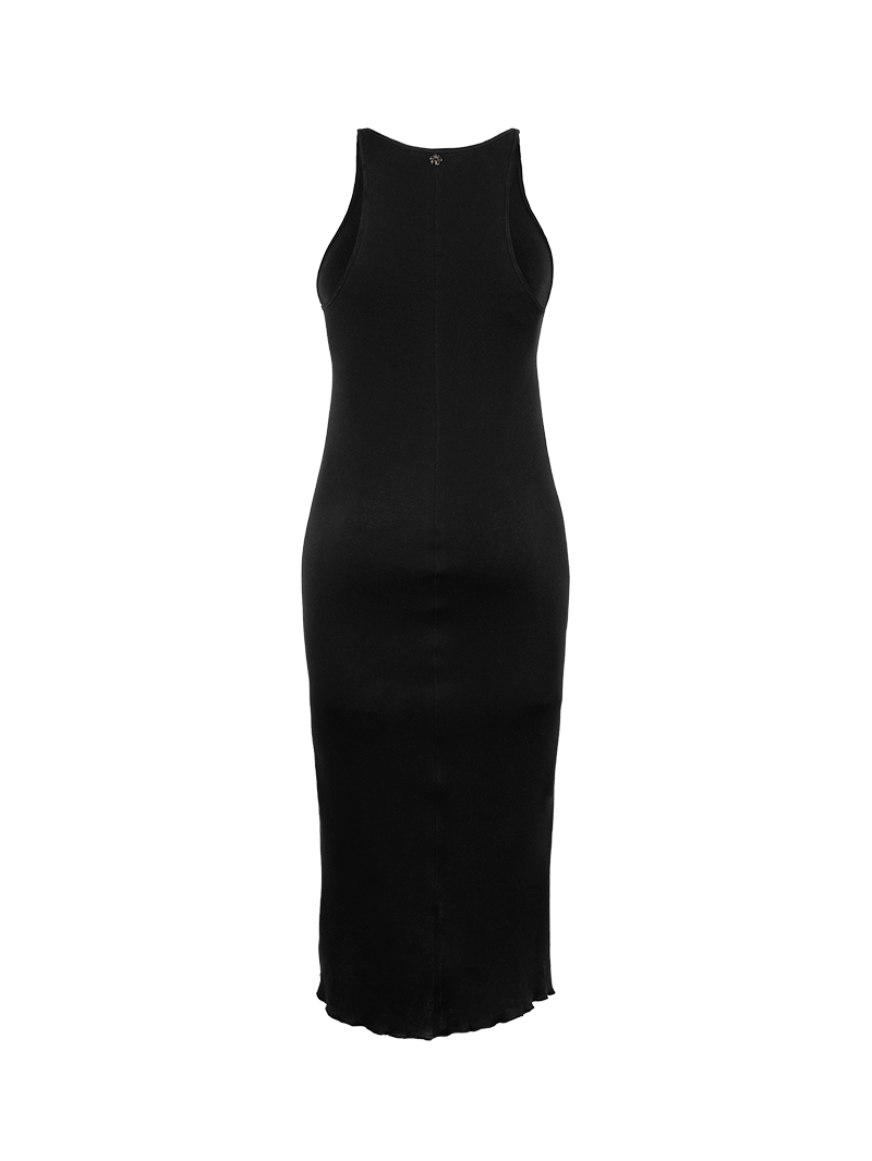 Freya Rib Midi Dress Black