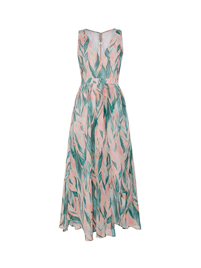 Jessabel Midi Dress in Never-Never Print - Ghost Front View