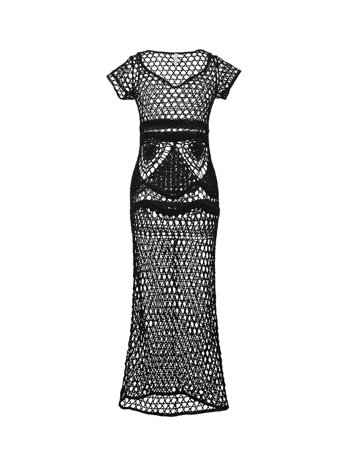 Josephine Crochet Maxi Dress Handmade Resort Cover-Up | Lily Jean Josephine Crochet Maxi Dress Handmade Resort Cover-Up | Lily Jean