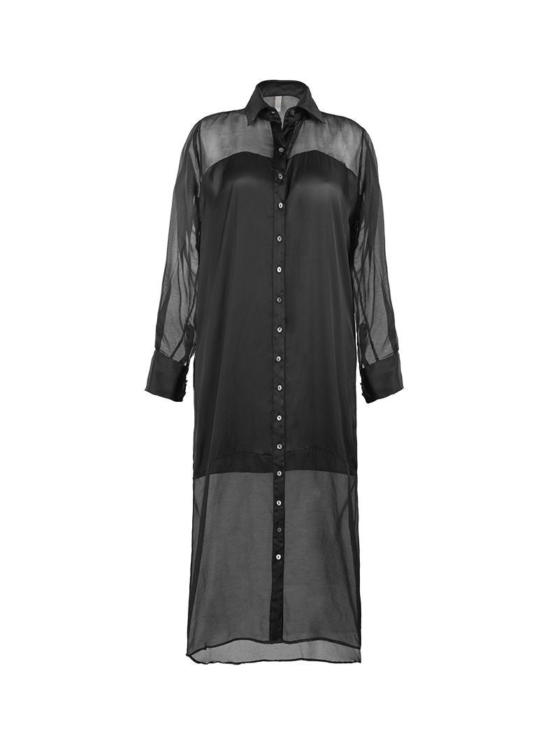 Josie Shirt  Dress Black