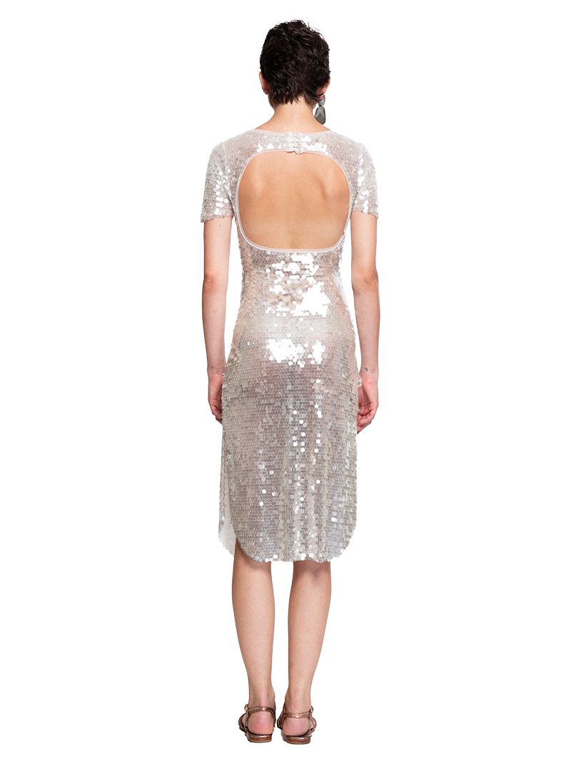 Venus Midi Dress - Exquisite Off White Evening Elegance