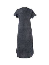 Elea Midi Dress in Grey Wash - ghost back view