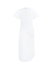 Elea Midi Dress in White - ghost back view