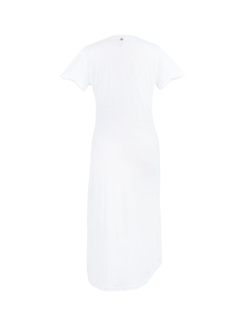Elea Midi Dress in White - ghost back view