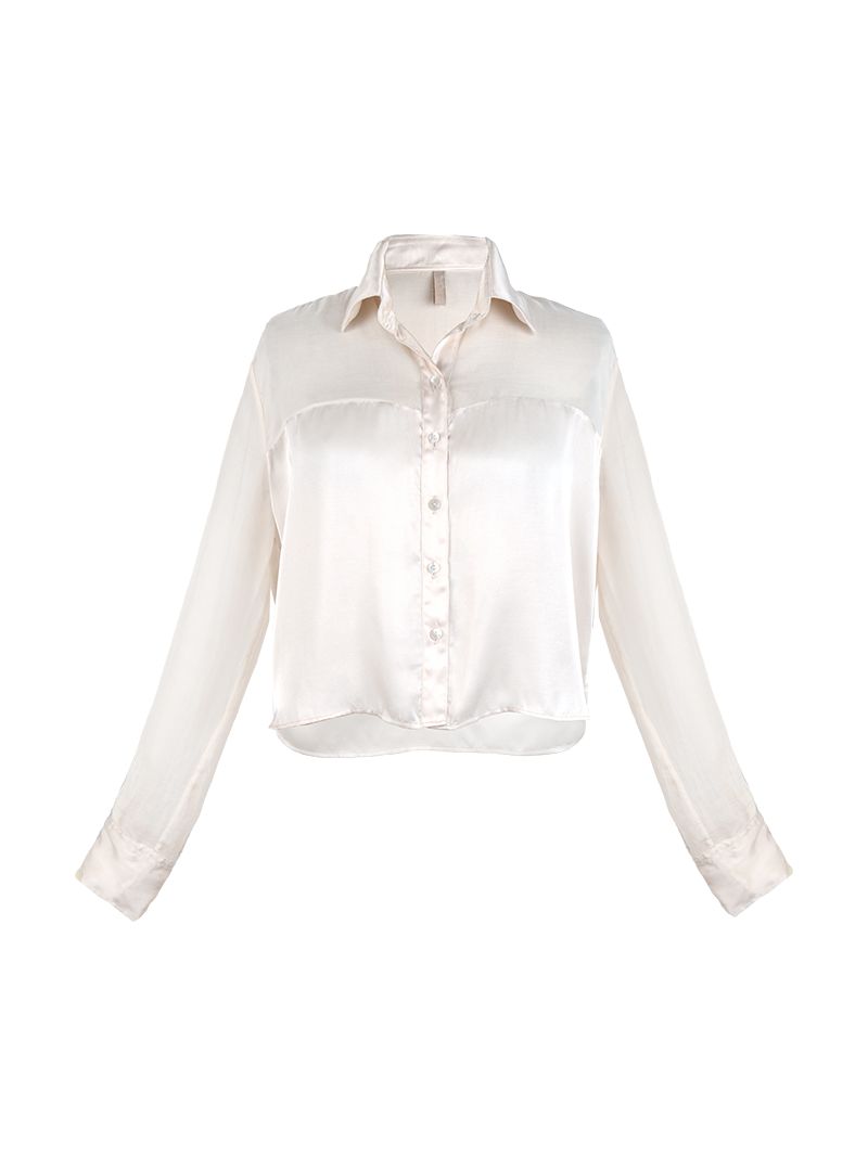 Josie top in Vanilla - ghost front view