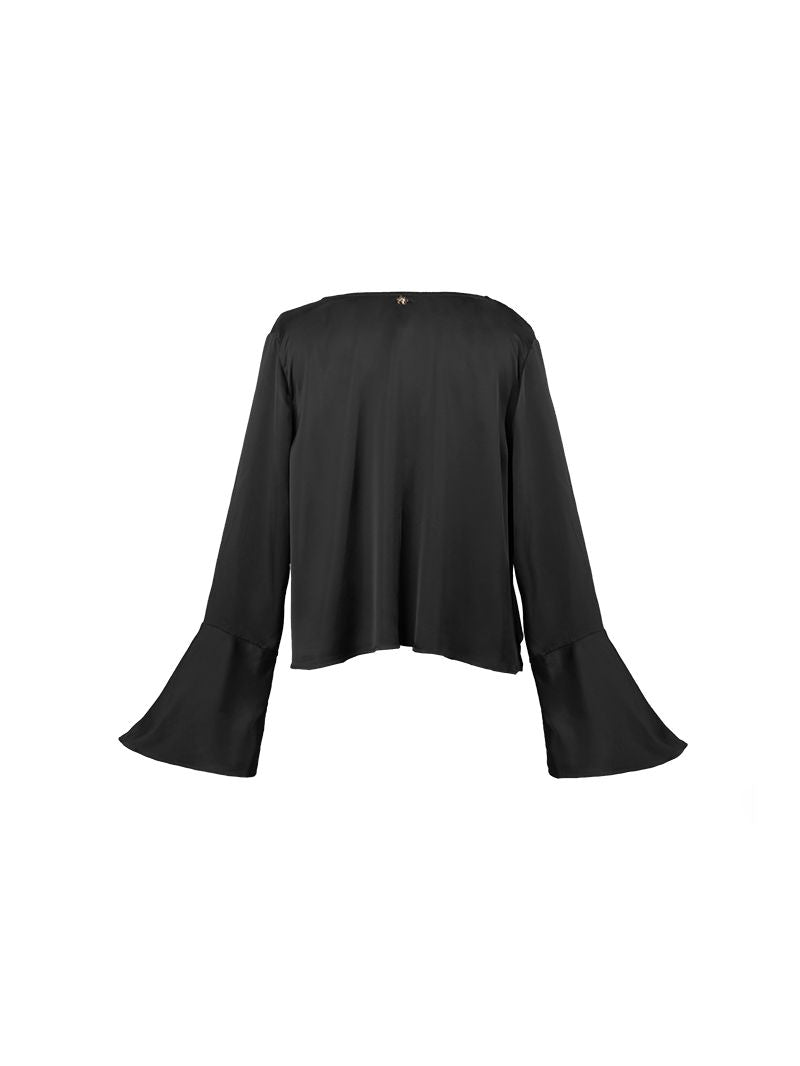 Rama Top in Black - ghost back view 